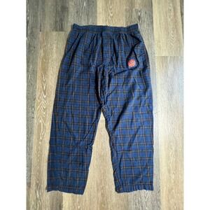 Sideline Apparel Auburn Tigers Pajama Pants Mens Large Blue Orange Plaid Good